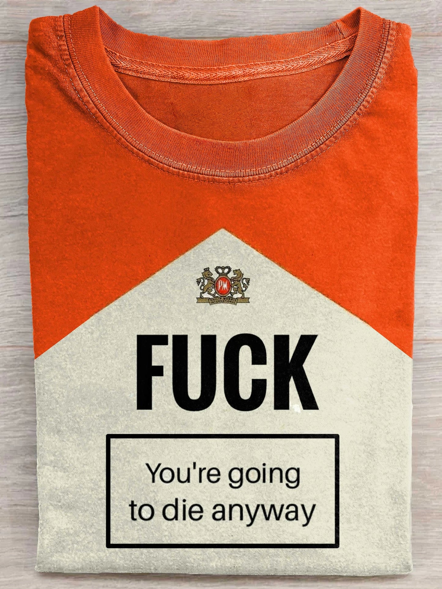 Fuck Funny Cigarettes Art Print Casaul Short Sleeve T-shirt