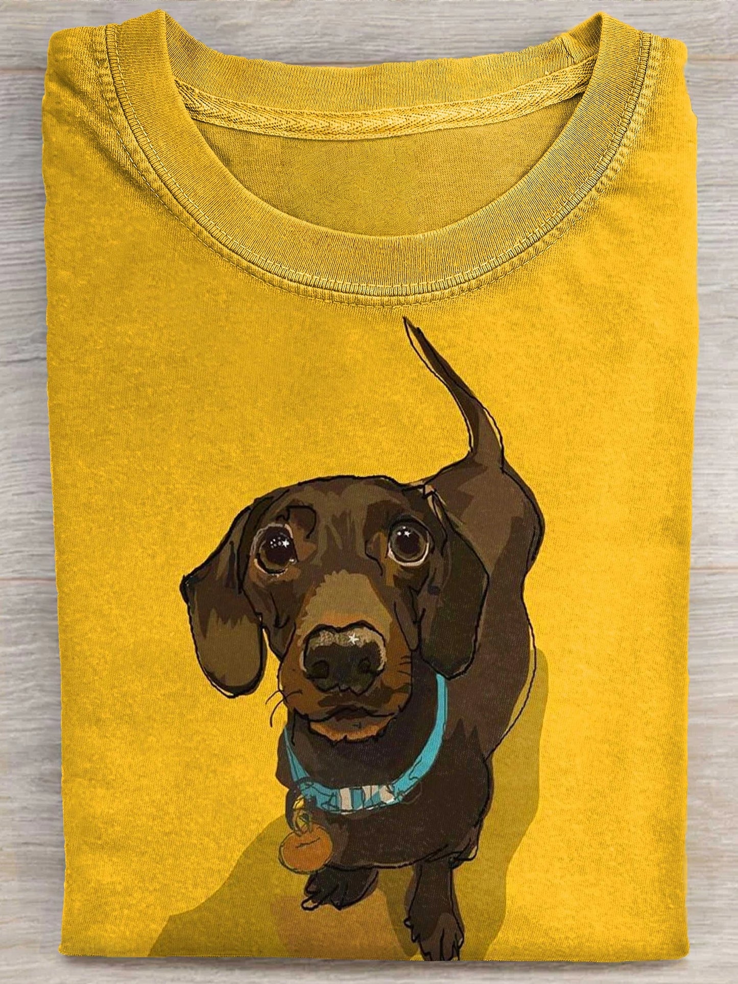 Cute Dachshund Art Print Short Sleeve T-shirt