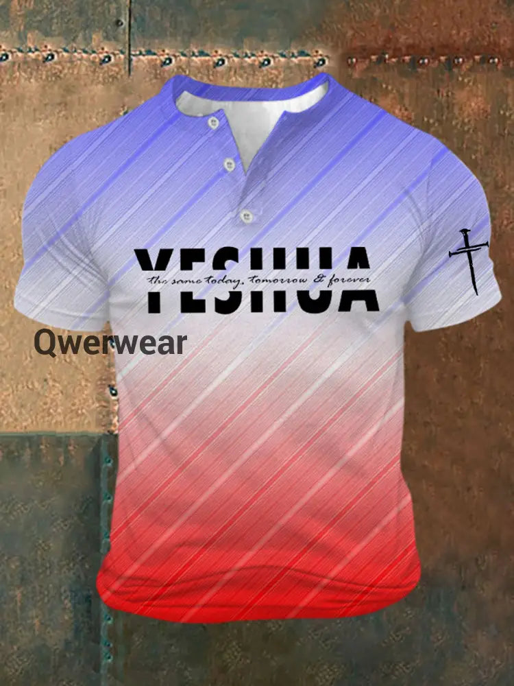 Men’s Yeshua Printed Short Sleeve T-shirt As picture / S