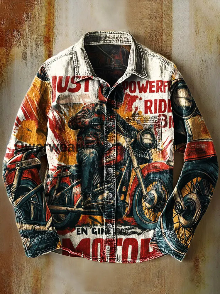 Retro Abstract Gradient Art Print Casual Long Sleeve Shirt A / S