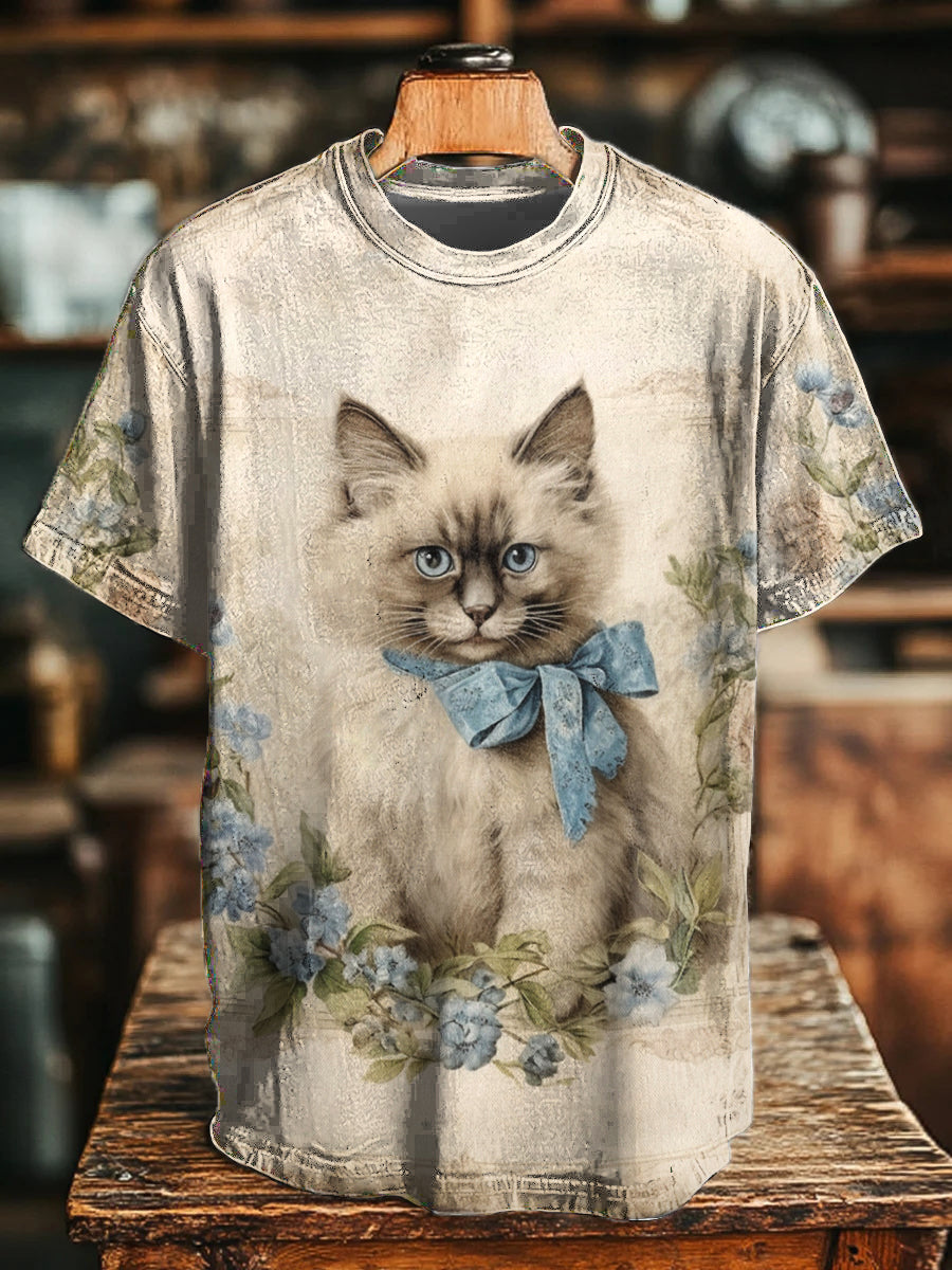 Unisex vintage cat T-shirts