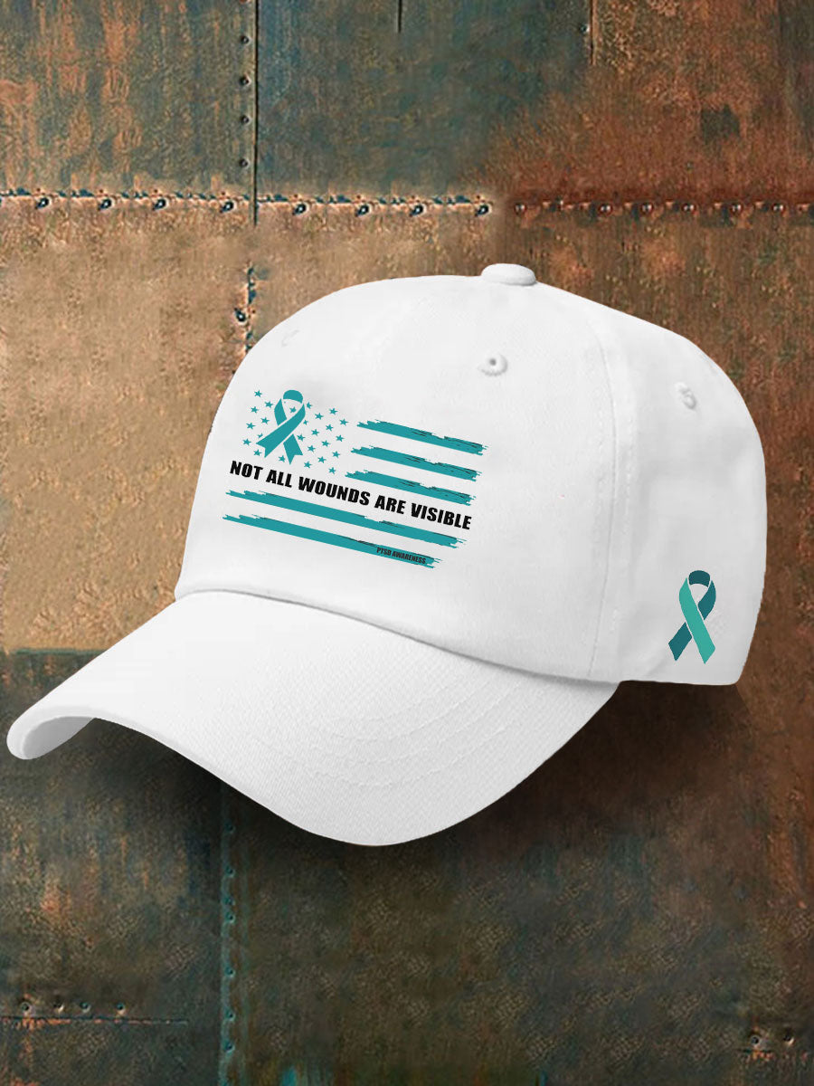 Unisex PTSD Awareness Veteran Print Hat