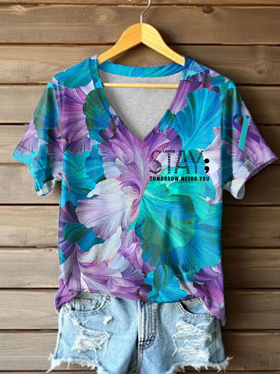 Women's Stay Tomorrow Needs You Suicide Awareness T-shirt