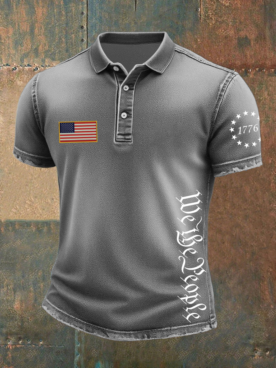 Men's Independence Day denim print T-shirt