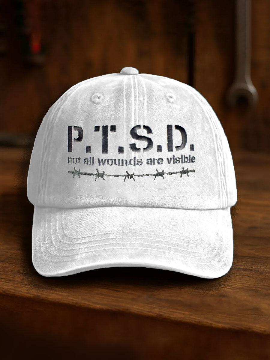 Unisex PTSD Awareness Veteran Printed Hat
