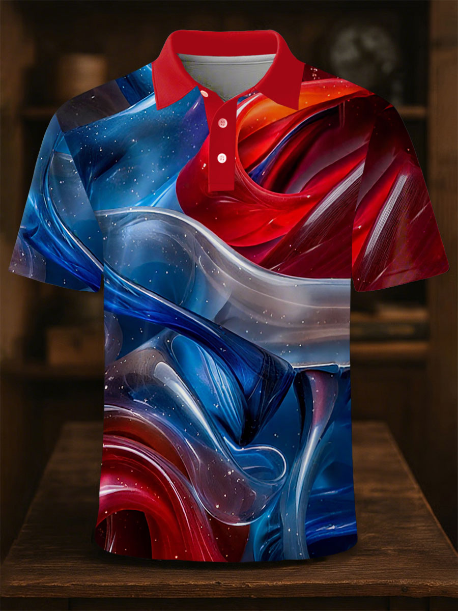 Men's Independence Day Printed Button-Down Shirt