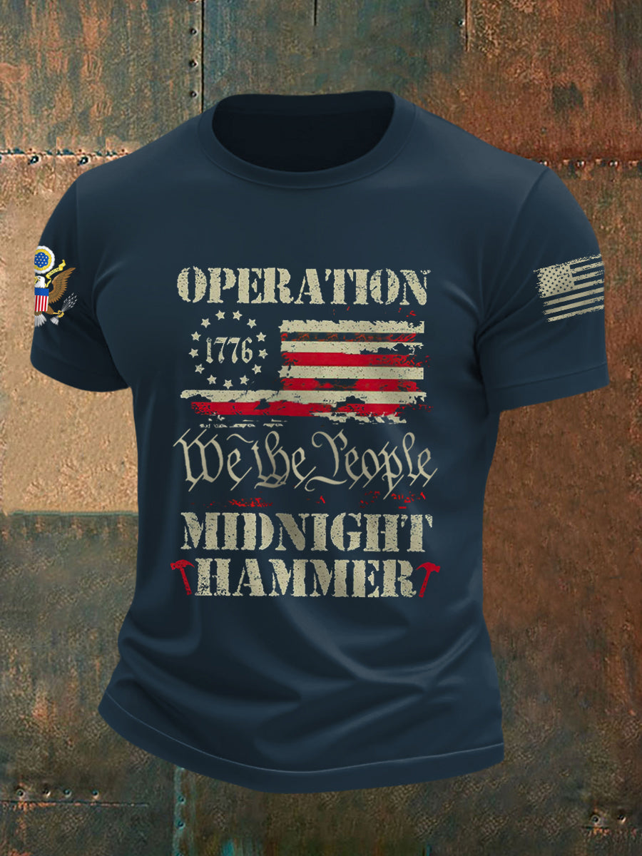 Men's Midnight Hammer Print Short Sleeve Shirt