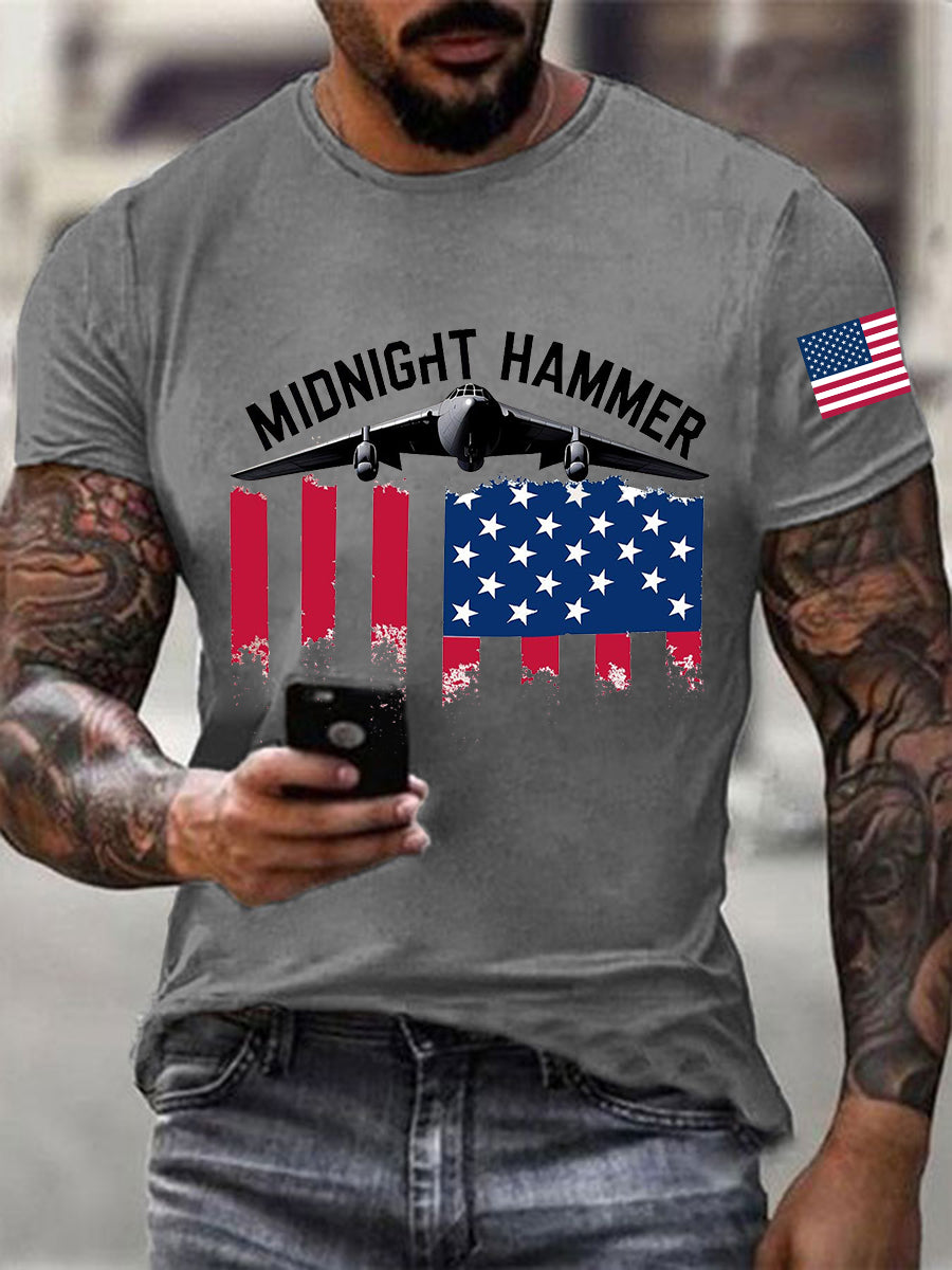 Men's Operation Midnight Hammer B-2 Spirit Short-sleeved T-shirt