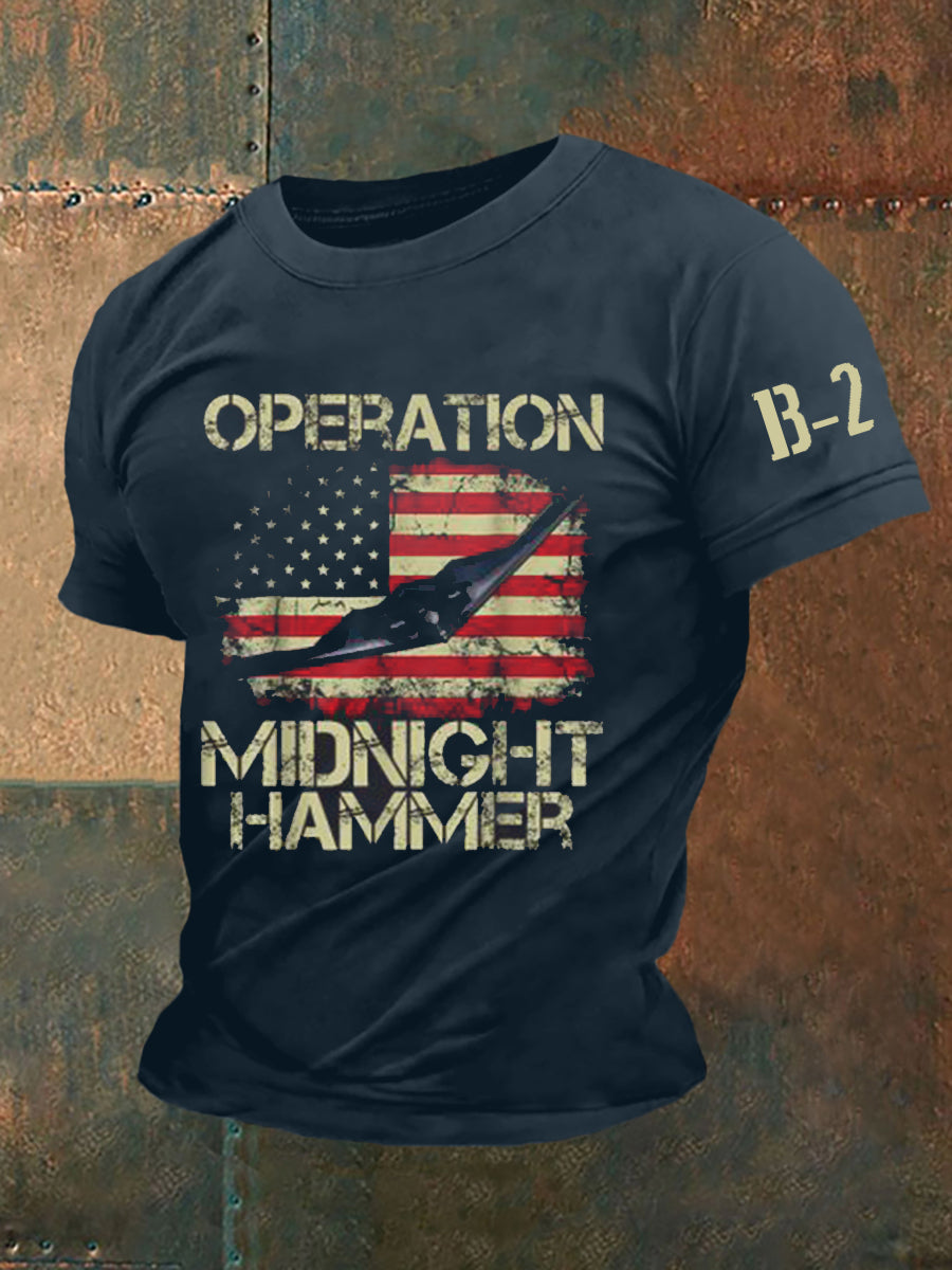 Men's Operation Midnight Hammer B-2 Spirit Short-sleeved T-shirt