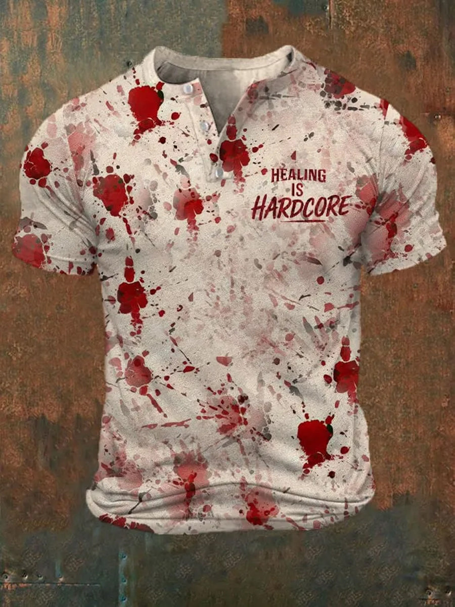 Men's Vintage Bloody Casual Polo Shirt