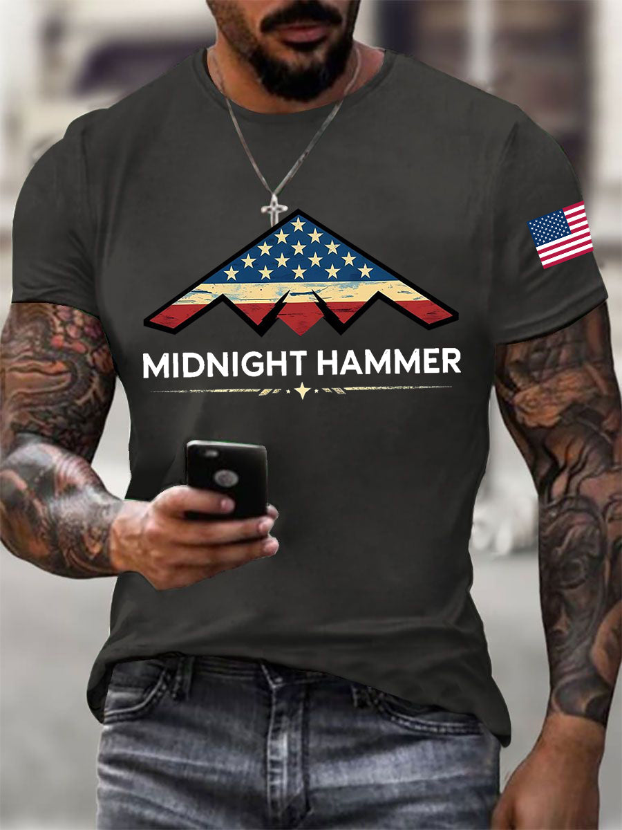 Men's Operation Midnight Hammer B-2 Spirit Short-sleeved T-shirt