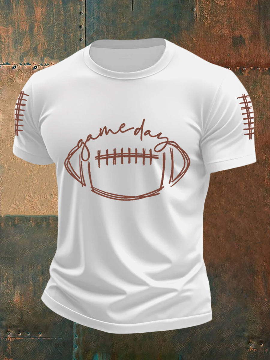 Men's Football Gameday Football Fans Casual Tee