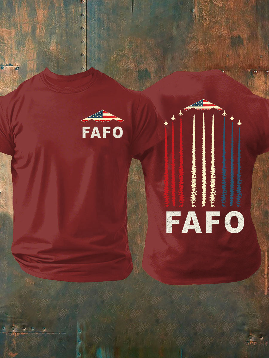 Men's FAFO B-2 Spirit Short-sleeved T-shirt Short-sleeved T-shirt
