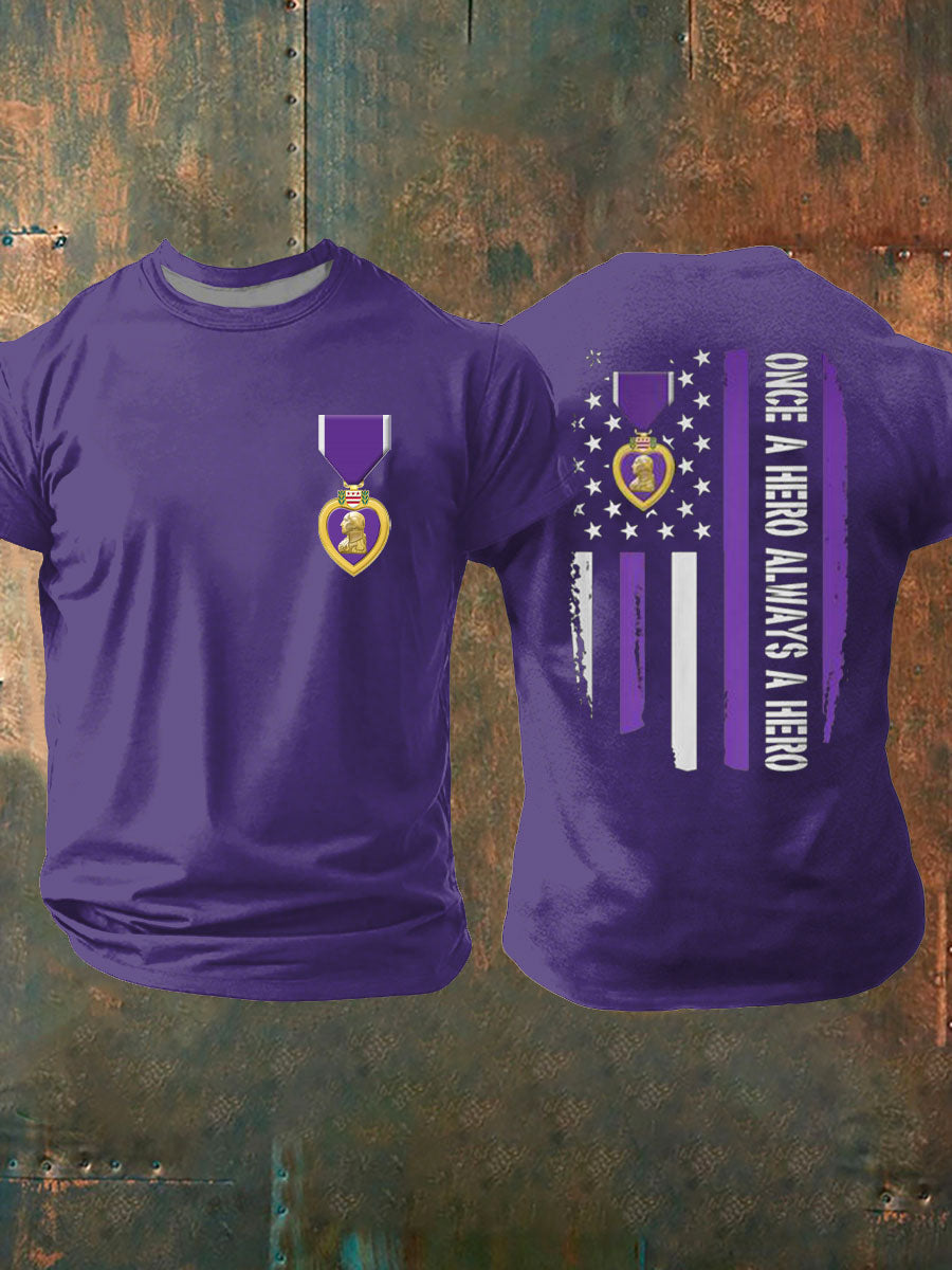 Men's Purple Heart Veteran Print T-shirt