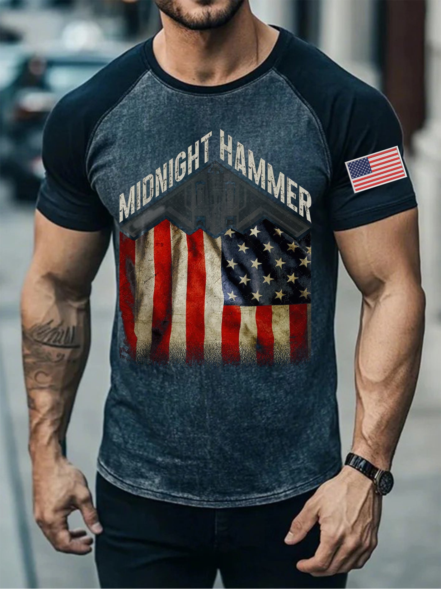 Men's Midnight Hammer Spirit Printed T-shirt