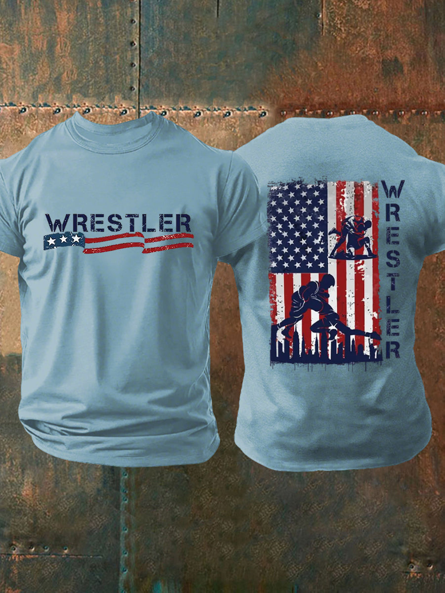 Men's wrestling enthusiast t-shirts