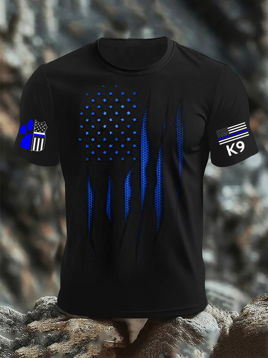 Men's Blue Line Patriotic Texas SAR K9 "Roxy" T-Shirt