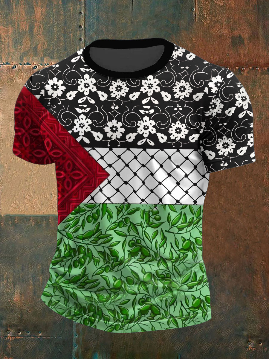 Men's Free Peace Printed T-shirt