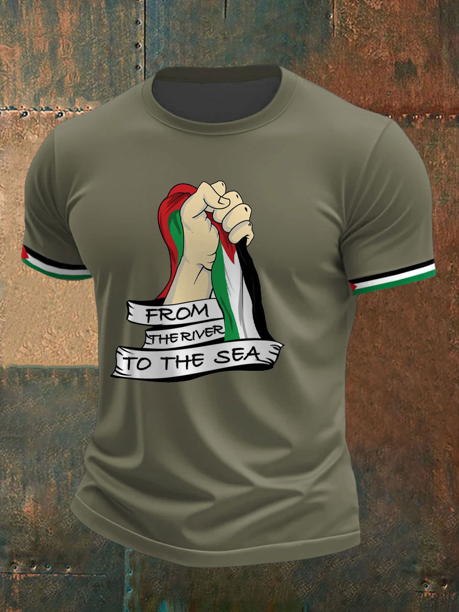 Men's Free Peace Printed T-shirt