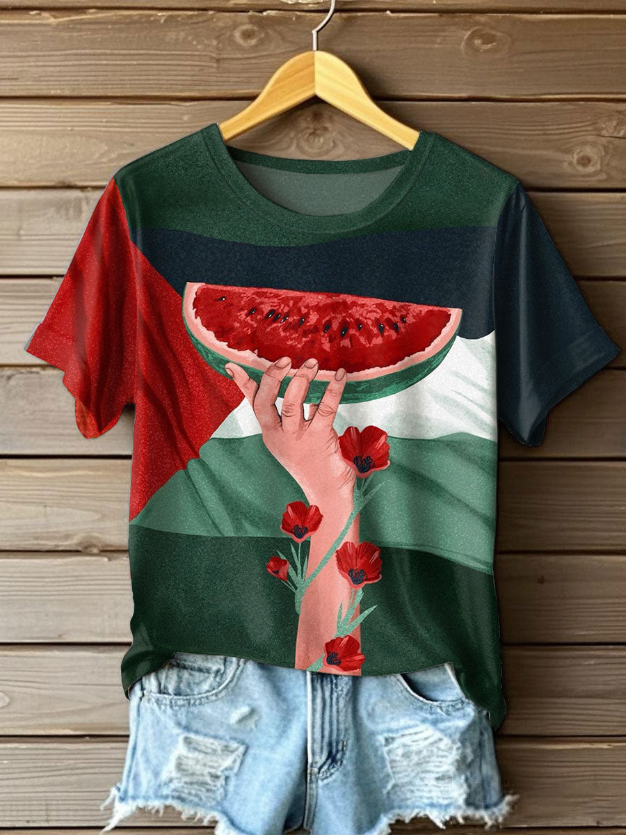 Women's Free Peace Printed T-shirt