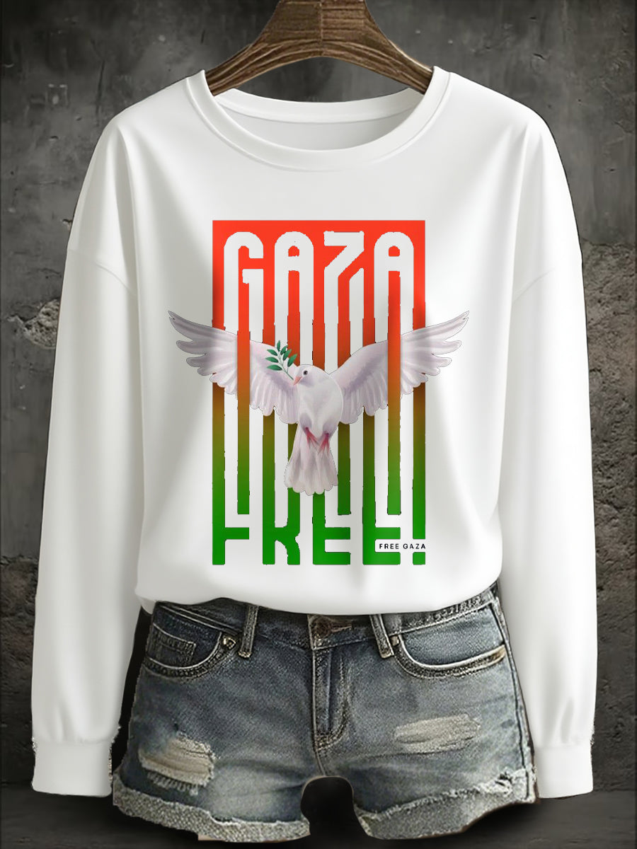 Women's Free Peace Printed Sweatshirt