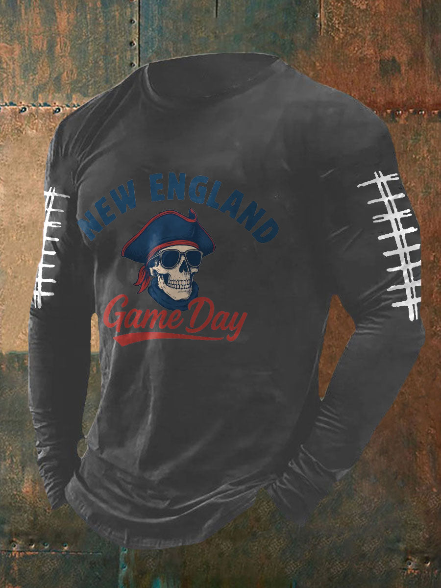 Men's Football Fans Lovers Gameday Printed T-shirt