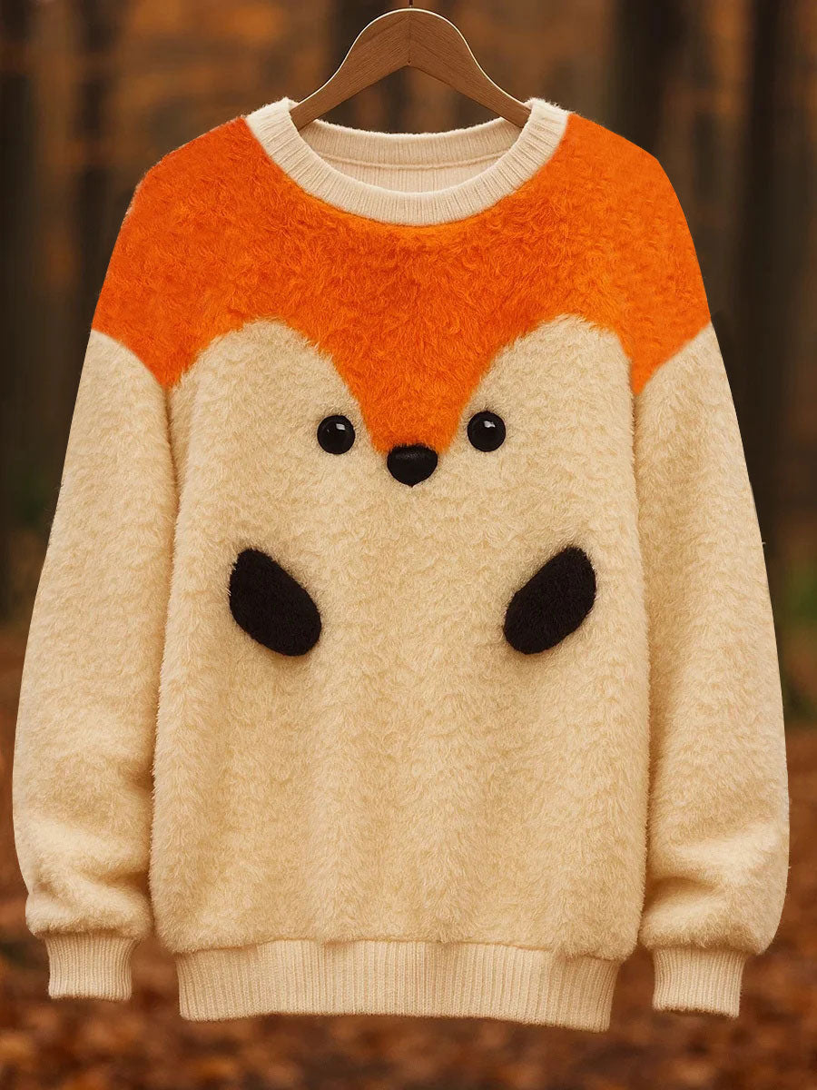 Women's Funny Fox Print Casual Top