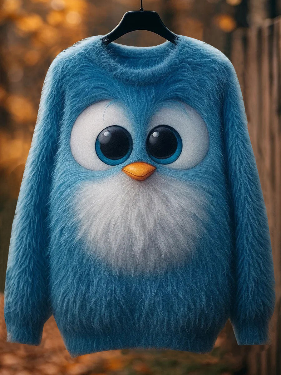 Women's Funny Bird Print Casual Top