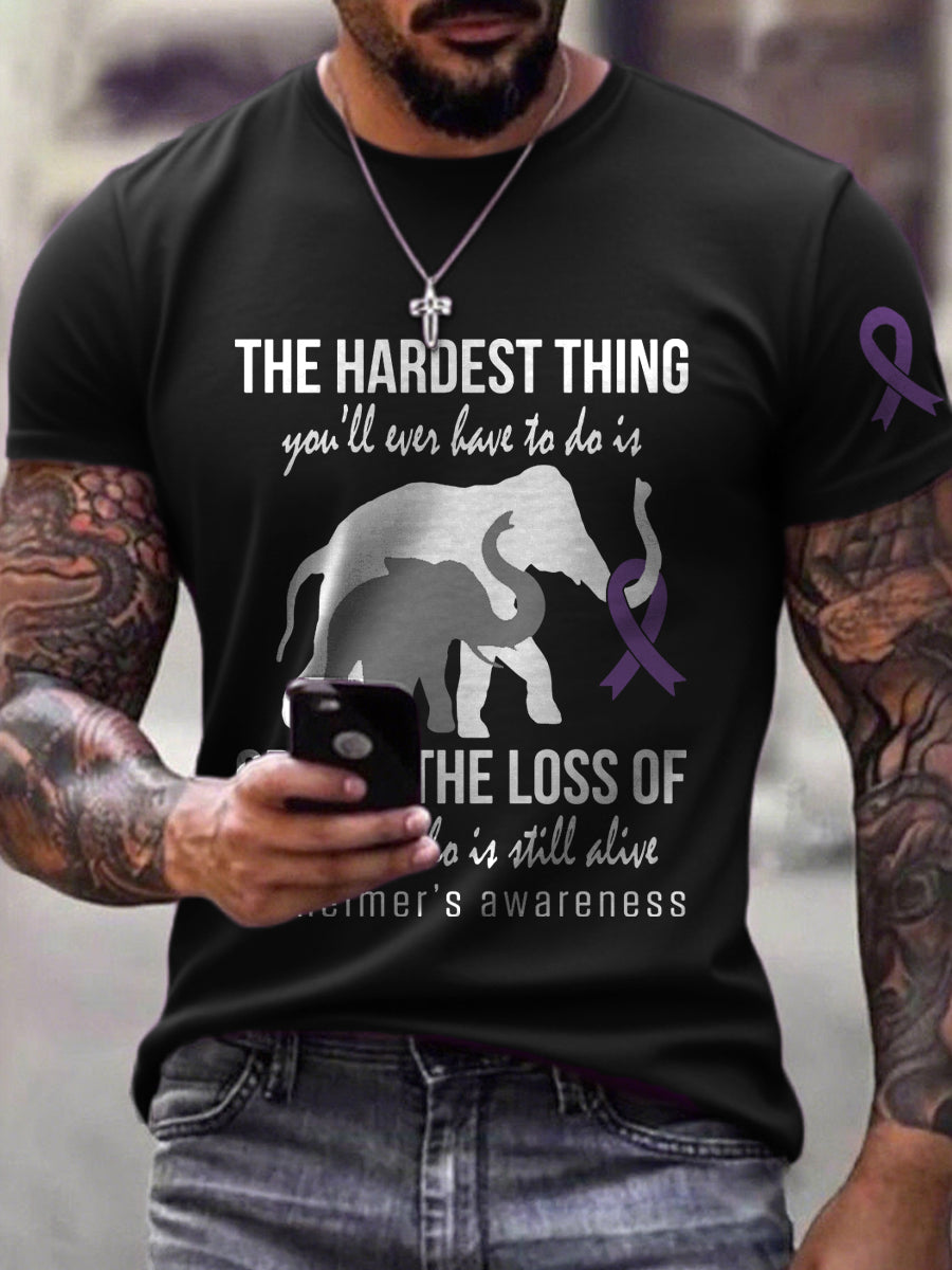 Men's Alzheimer's Awareness Print T-Shirt