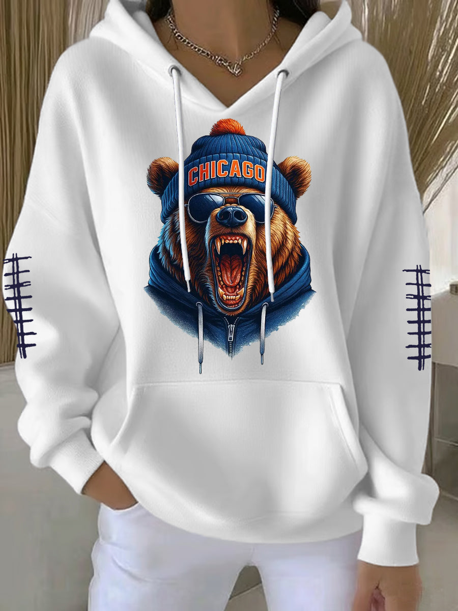 Women's Football Fans Lovers Gameday Casual Hoodie