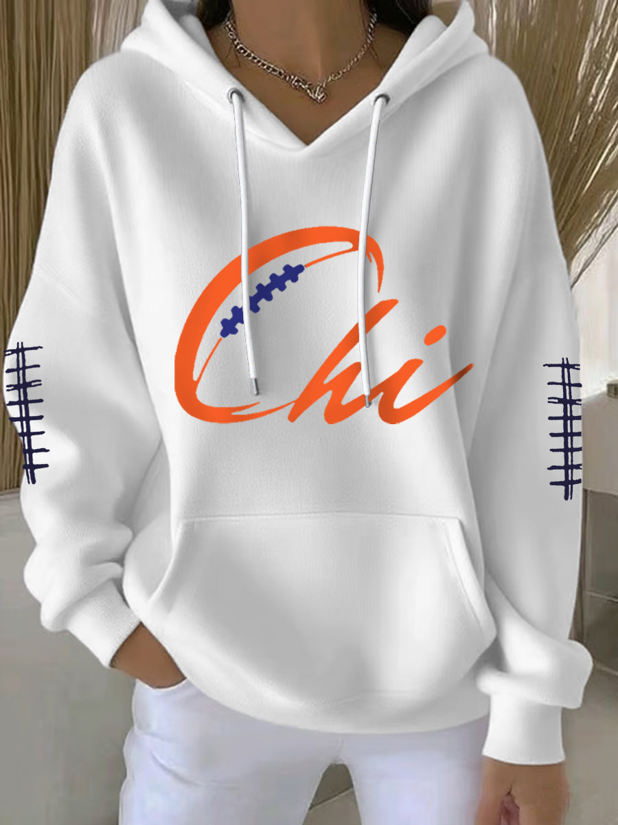 Women's Football Fans Lovers Gameday Casual Hoodie