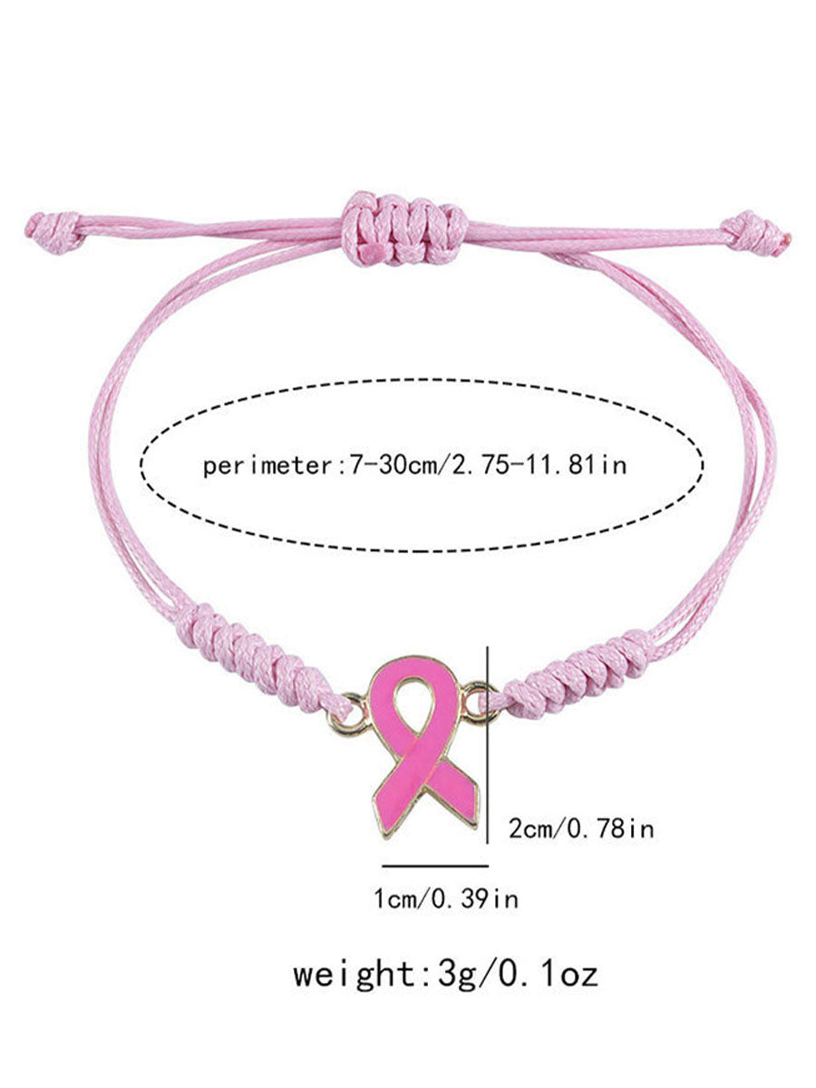 Women's Breast Cancer Pink Adjustable Bracelet