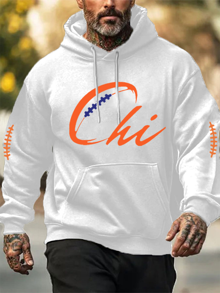 Men's Football Fans Lovers Gameday Casual Hoodie