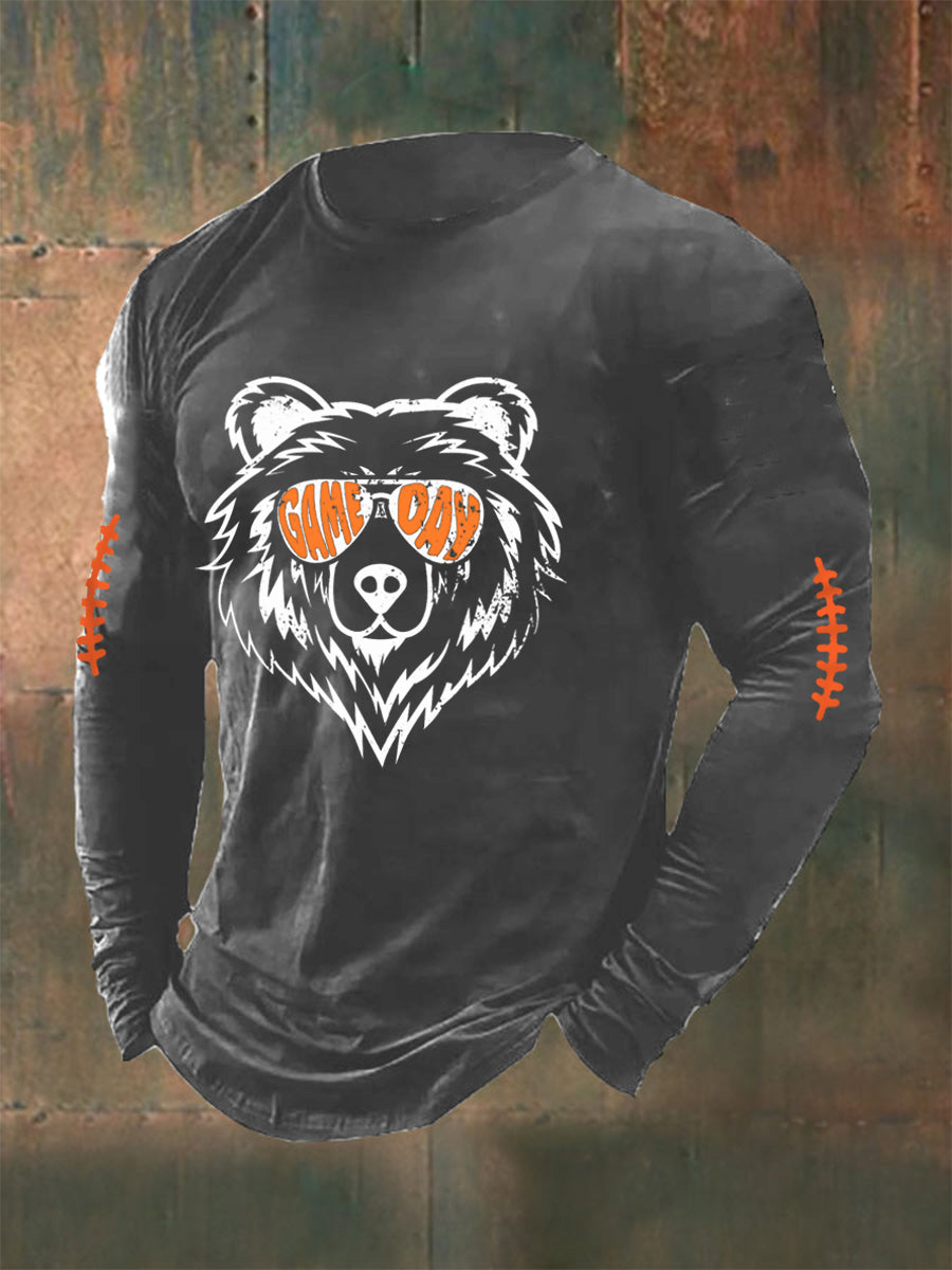 Men's Football Fans Lovers Gameday Long-Sleeve T-Shirt