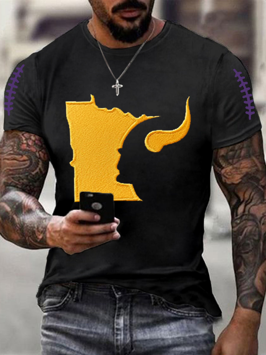 Men's Football Fans Lovers Gameday Casual Tee