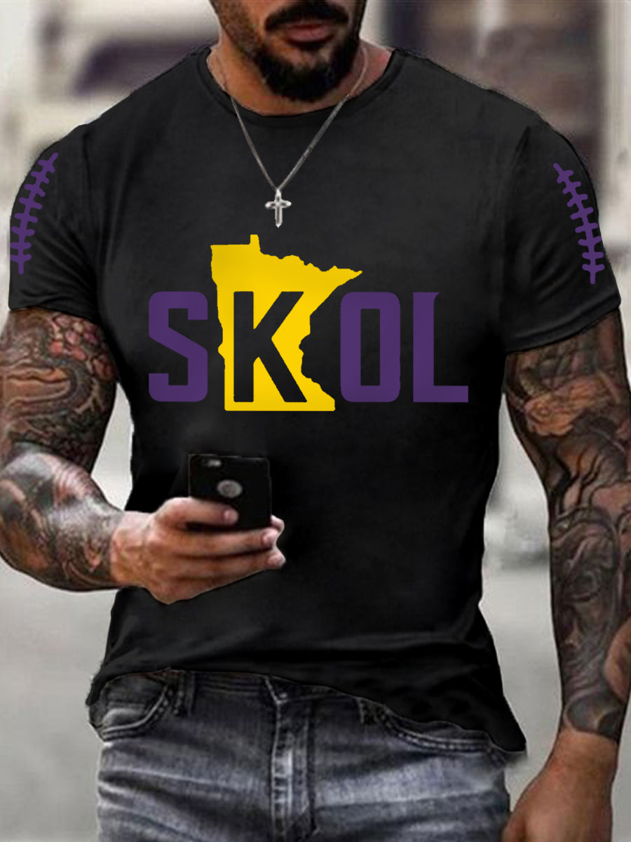 Men's Football Fans Lovers Gameday Casual Tee