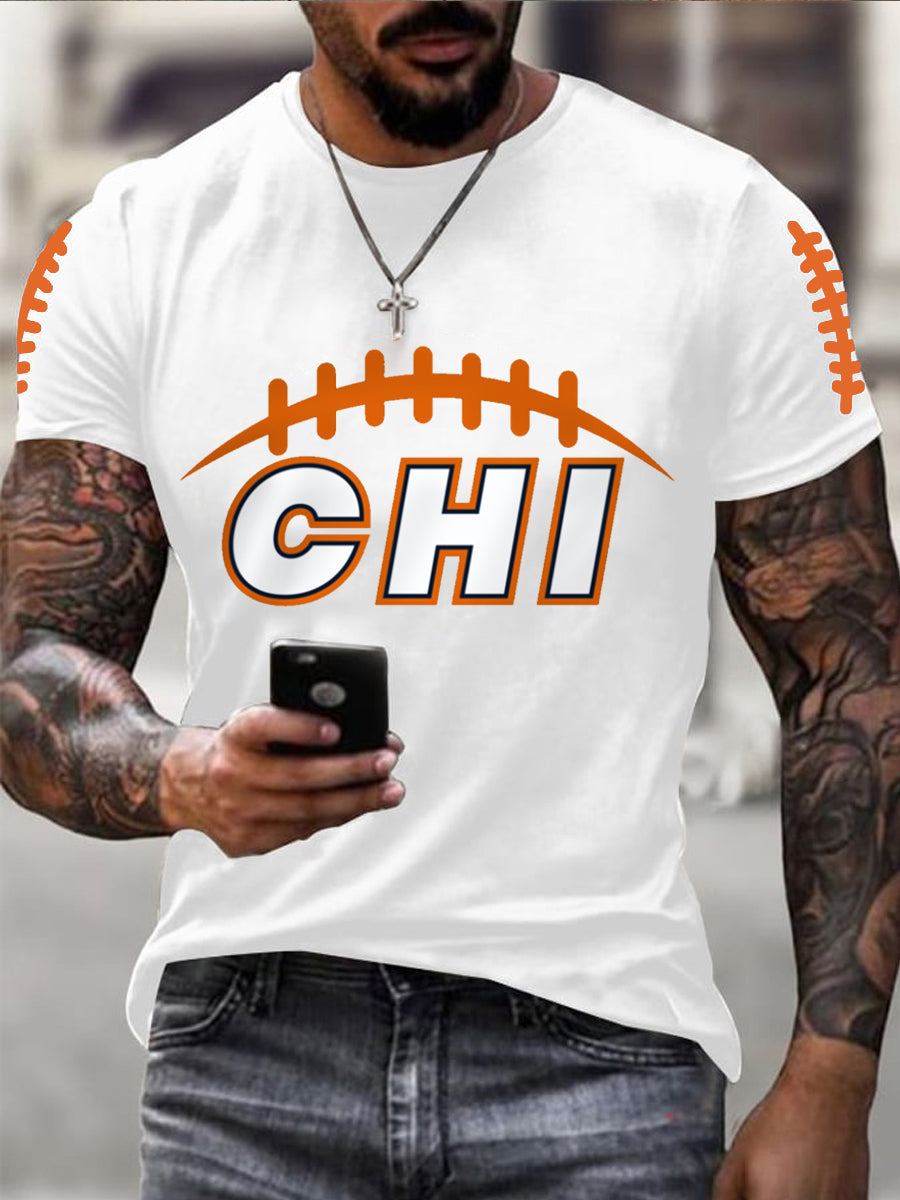 Men's Football Fans Lovers Gameday Casual Tee