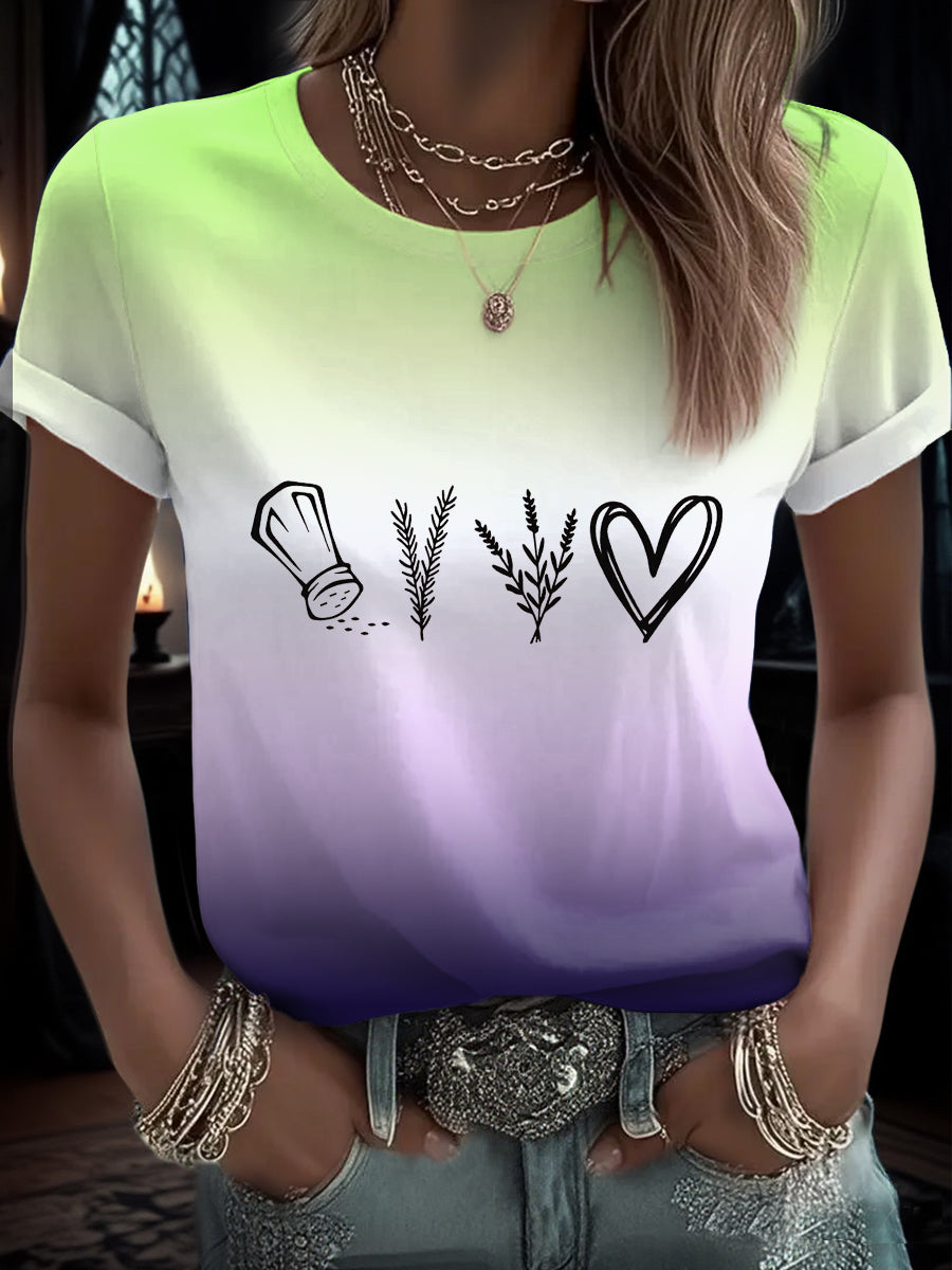 Women's Midnight Margaritas Halloween Funny Printed T-shirt