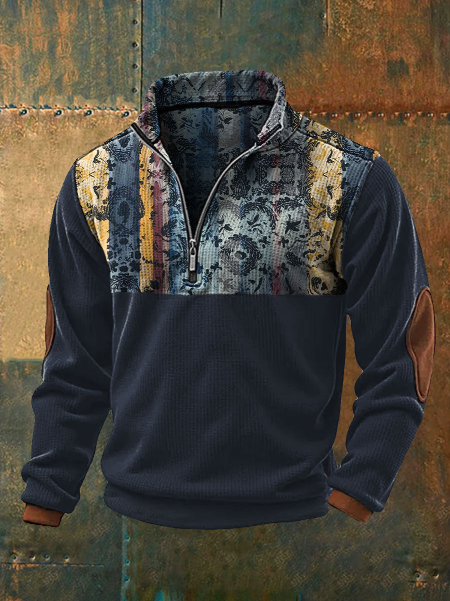 Men's Western Style Retro Art Printed Sweatshirt