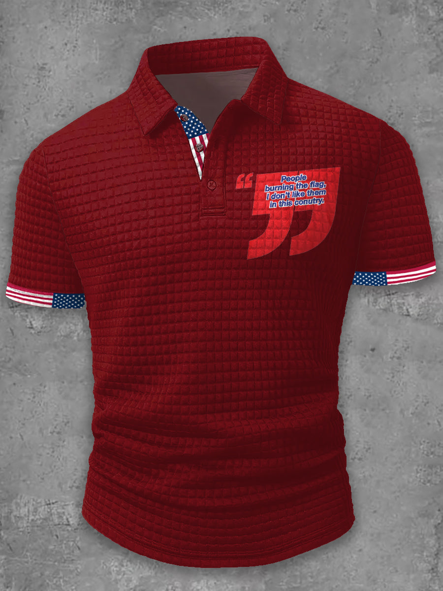 Men's Support the flag burning ban Print Top