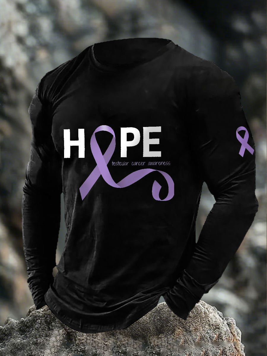 Men's Testicular Cancer Long Sleeve T-Shirts