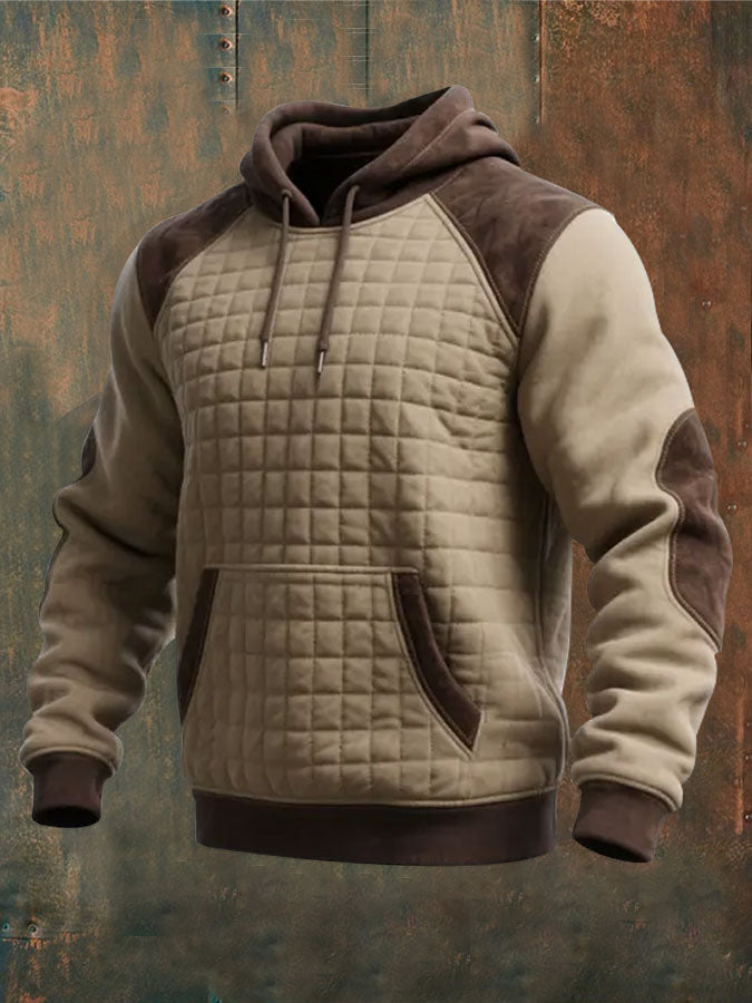 Men's Retro Western Printed Casual Long Sleeve Hoodie