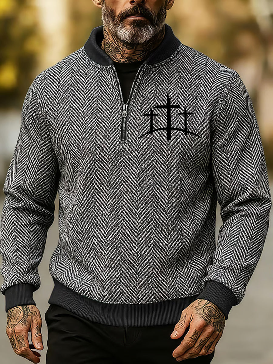 Men's Vintage Art Faith Casual Sweatshirt
