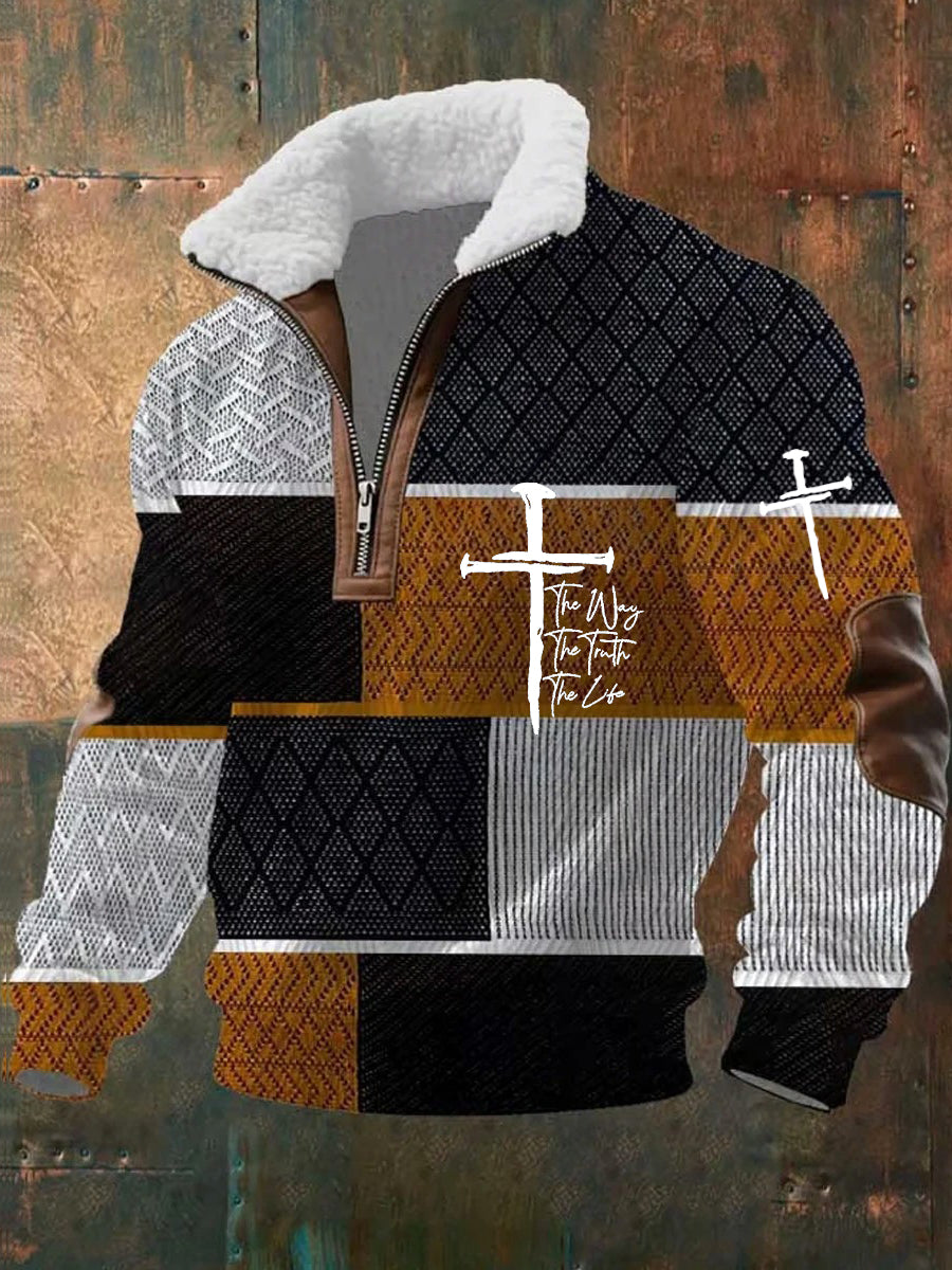 Men's Vintage Art Faith Casual Sweatshirt
