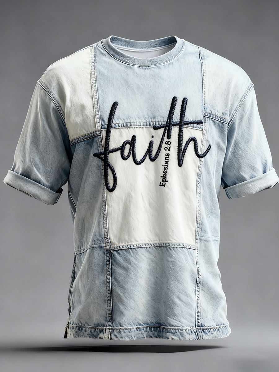 Men's Faith Cross Art Short Sleeve T-shirt