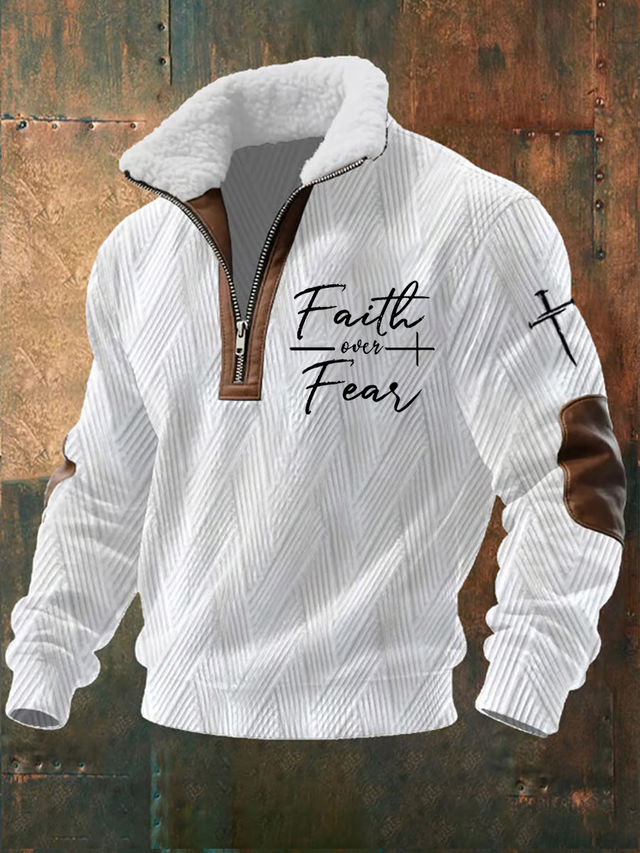 Men's Vintage Art Faith Casual Sweatshirt