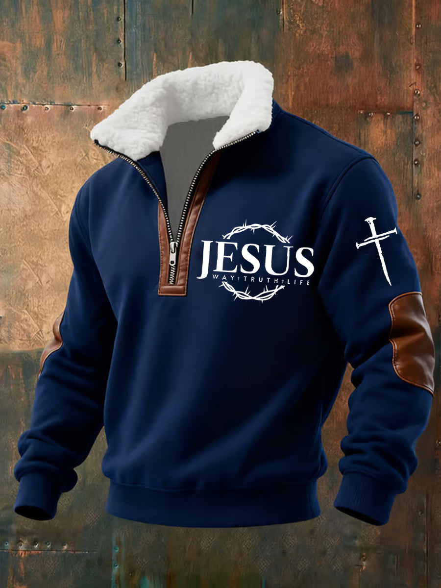 Men's Vintage Art Faith Casual Sweatshirt