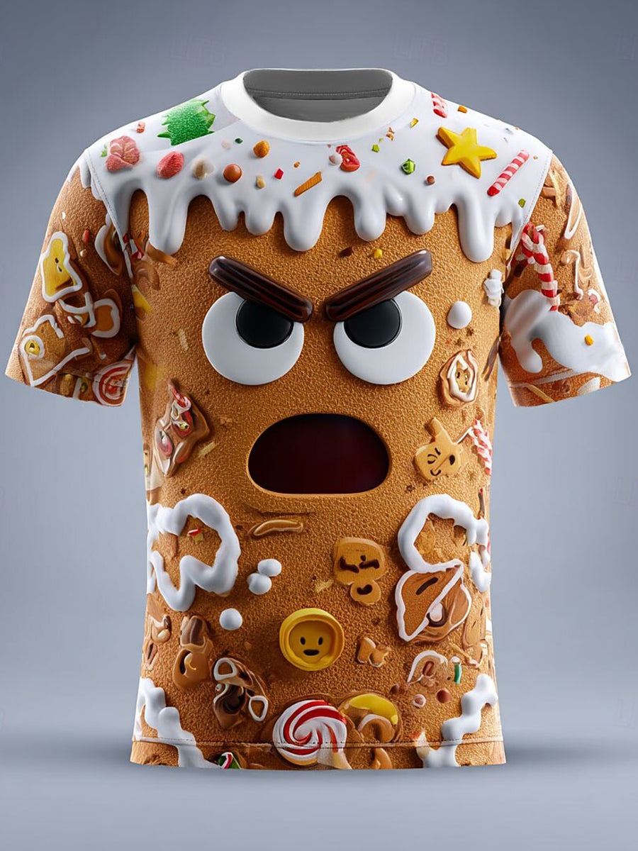 Men's Retro Christmas Printed T-shirt