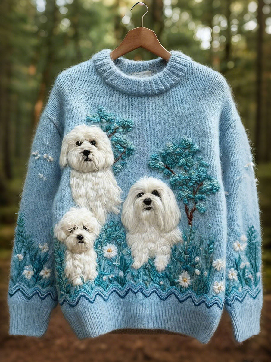 Women's Cute Dogs Print Tops