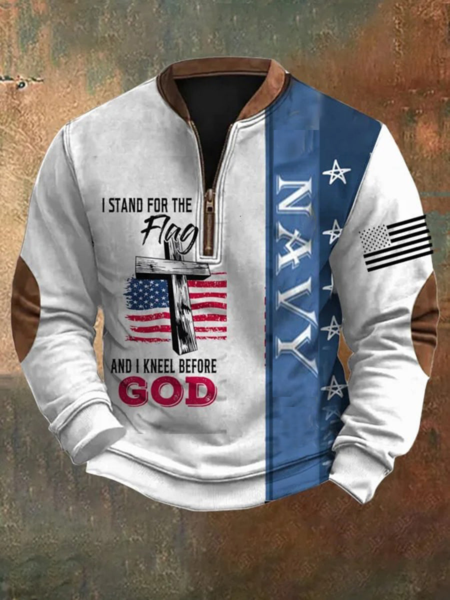 Men's NAVY Printed Sweatshirt